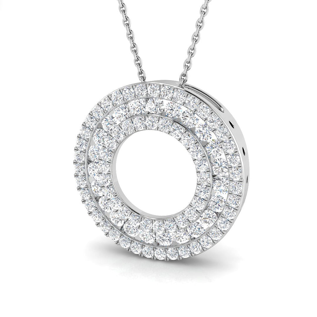 9ct White Gold 1.44ct G SI2 Diamond Pendant