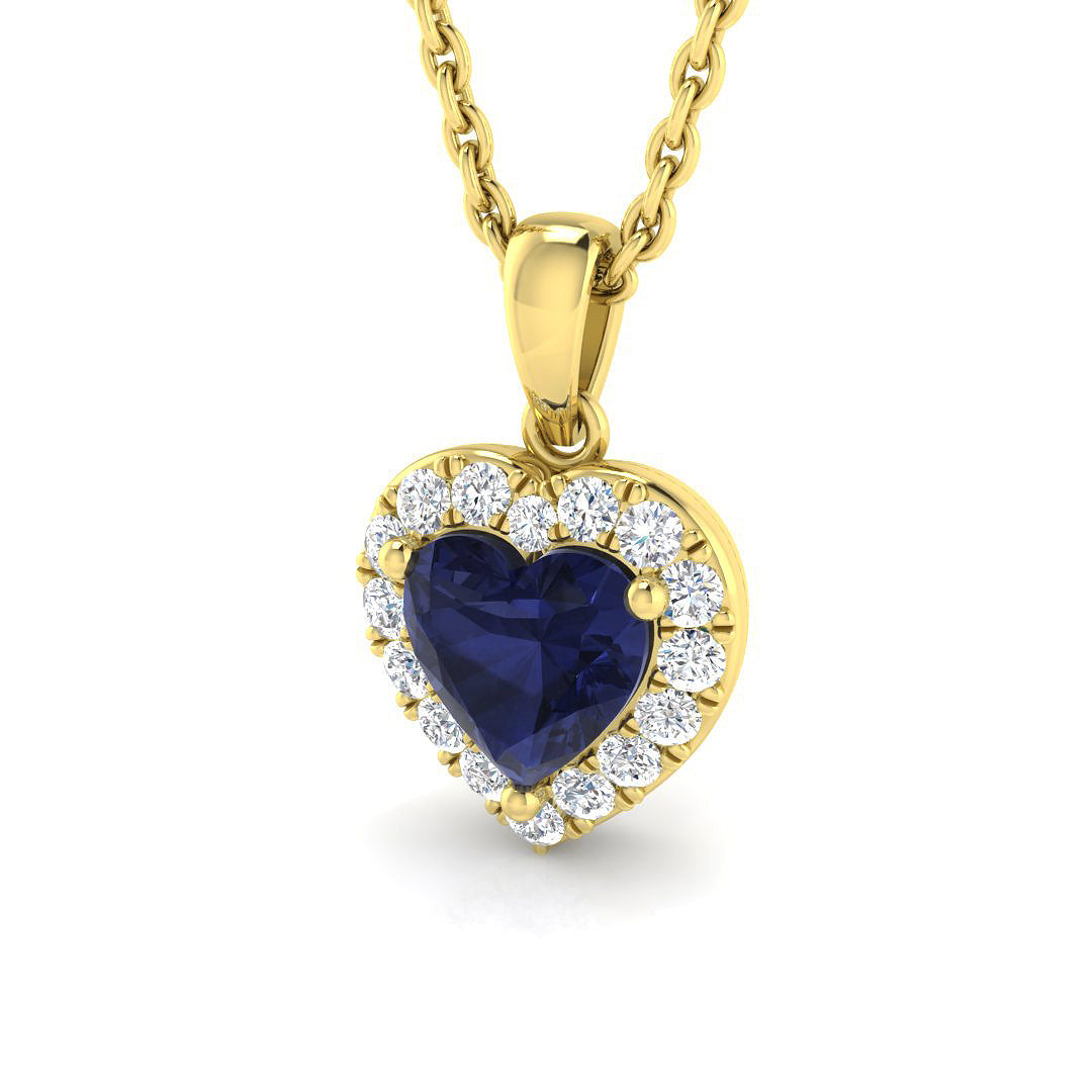 9ct Yellow Gold 0.68ct Multi Sapphire Pendant