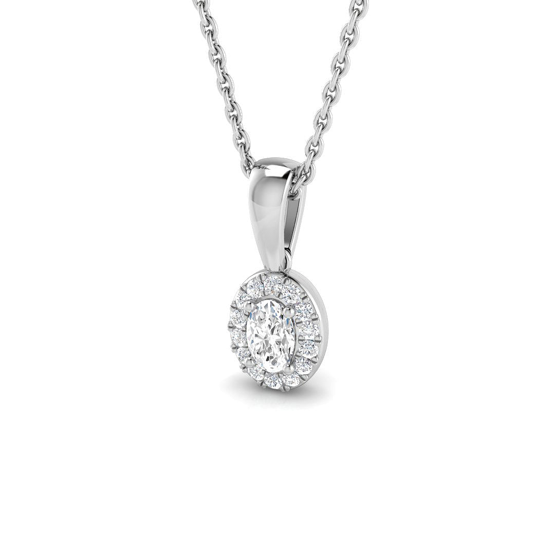 18ct White Gold 0.23ct G SI2 Diamond Pendant