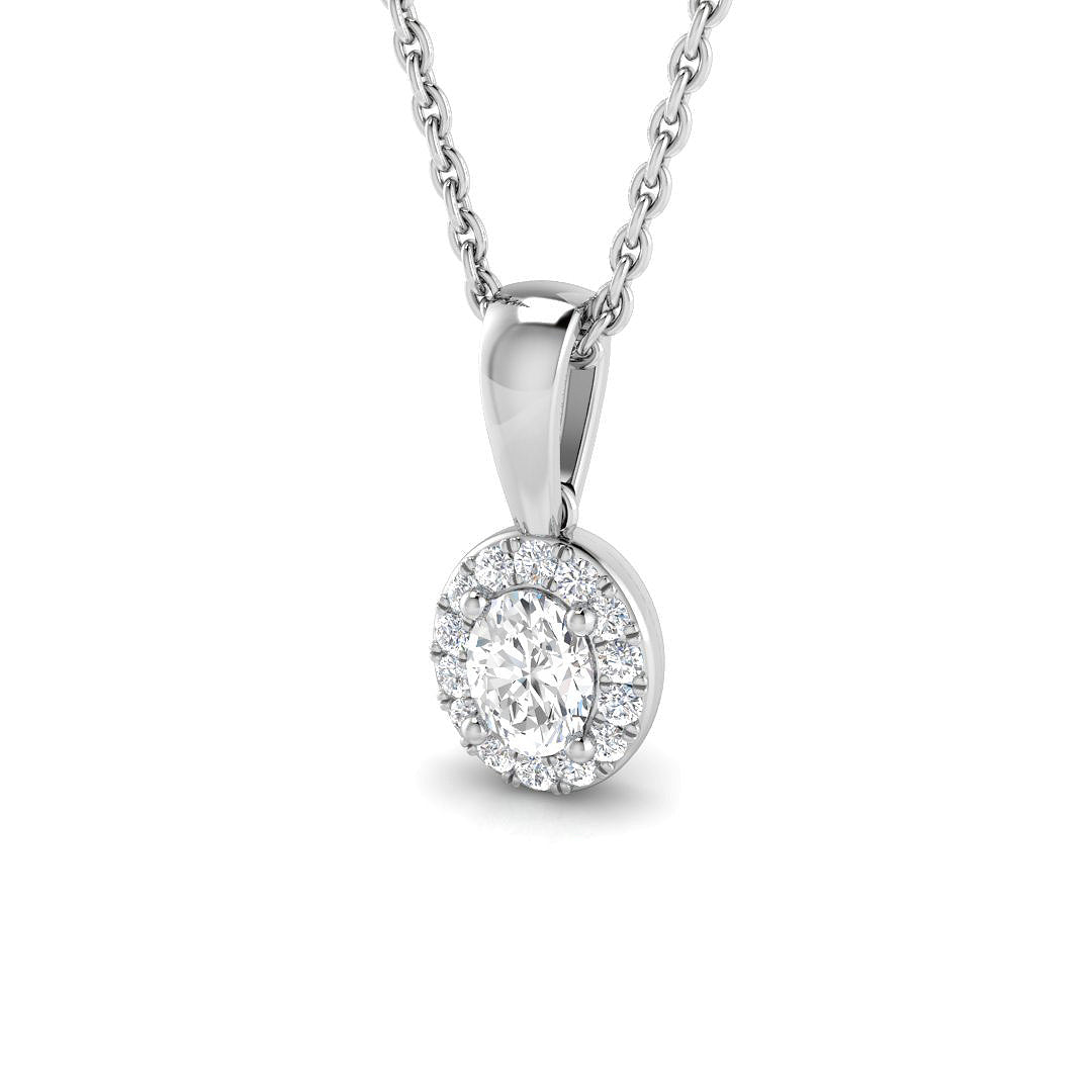 18ct White Gold 0.25ct G SI2 Diamond Pendant