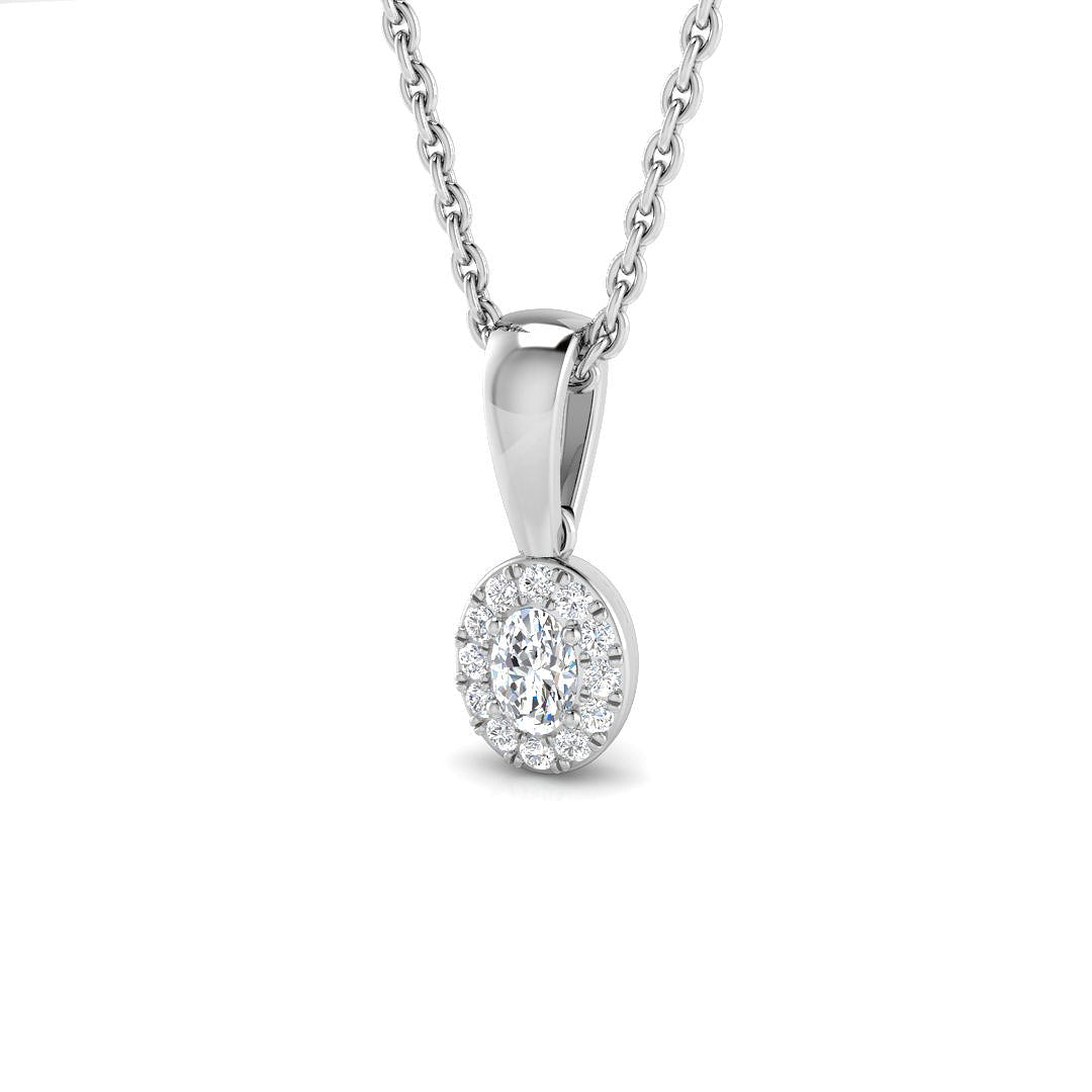 18ct White Gold 0.12ct G SI2 Diamond Pendant