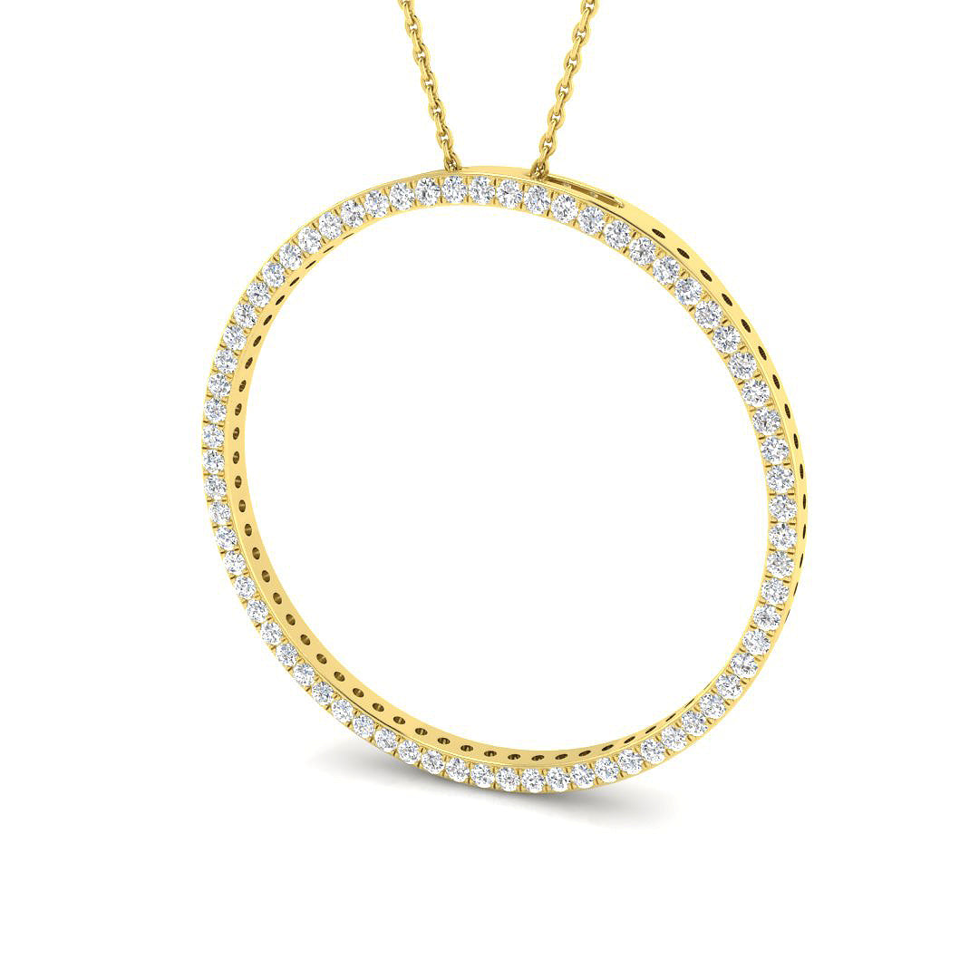 9ct Yellow Gold 0.77ct G SI2 Diamond Pendant