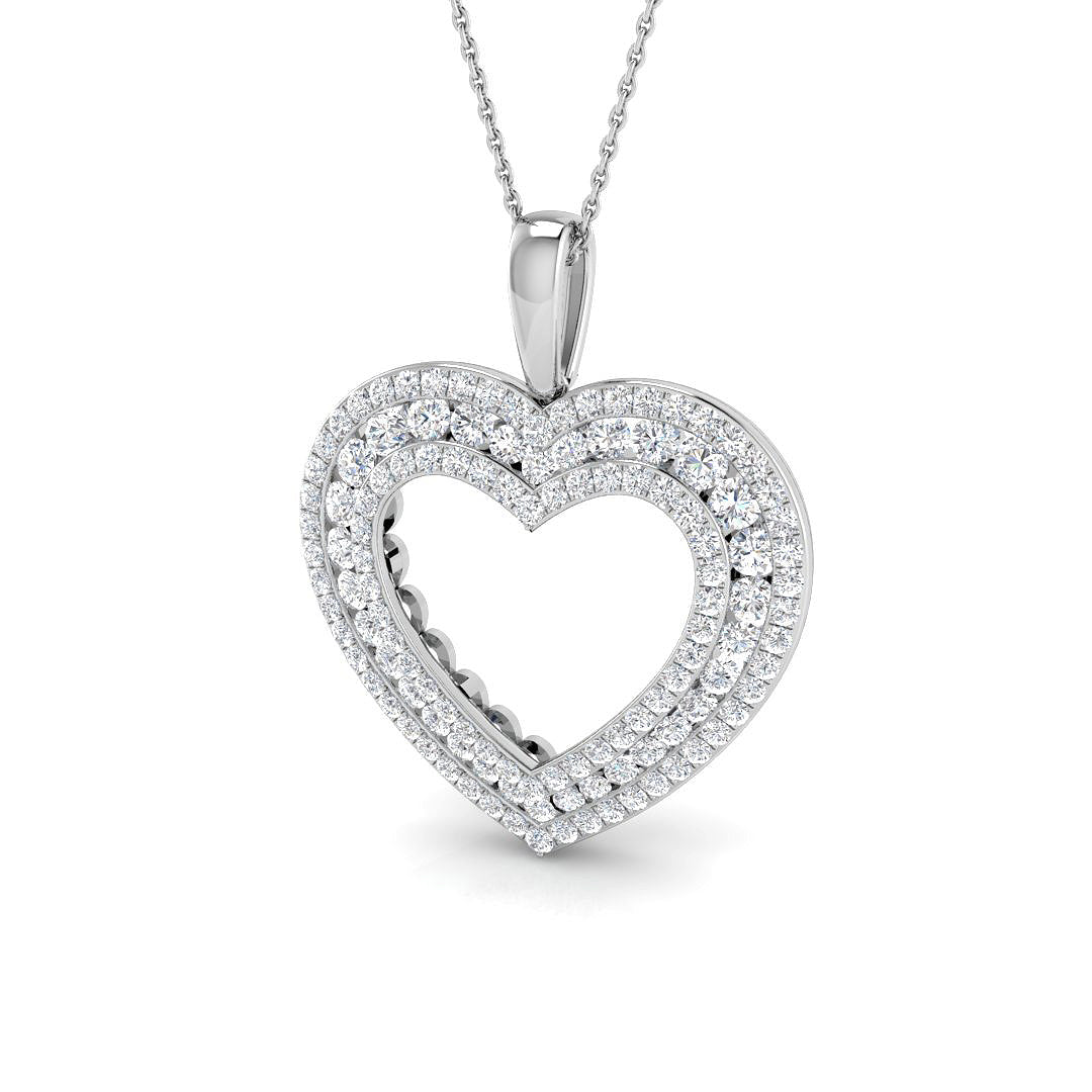 9ct White Gold 1.99ct G SI2 Diamond Pendant