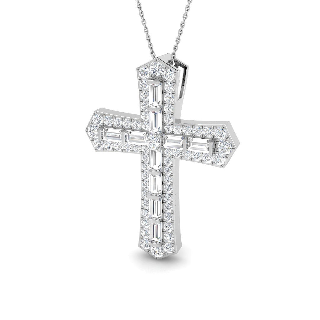9ct White Gold 2.81ct G SI2 Diamond Pendant