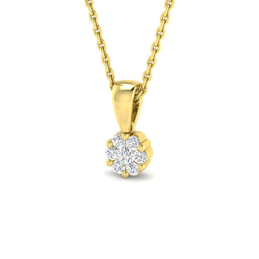9ct Yellow Gold 0.12ct G I1 Diamond Pendant