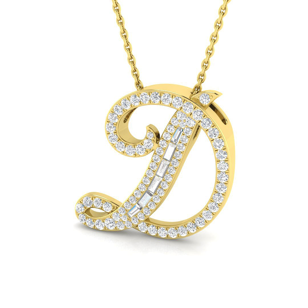 9ct Yellow Gold 0.47ct G SI2 Diamond Pendant