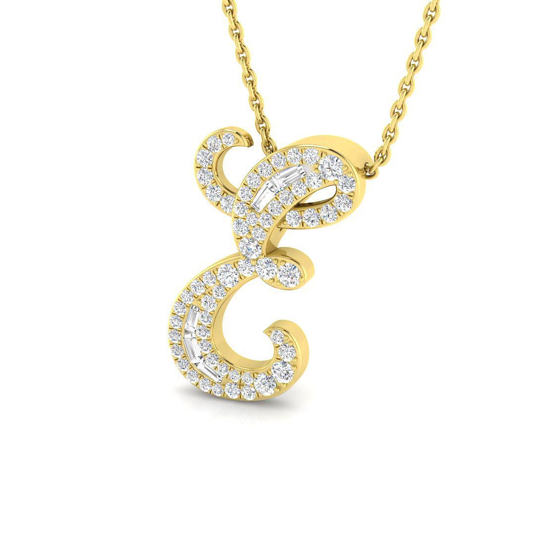 9ct Yellow Gold 0.32ct G SI2 Diamond Pendant