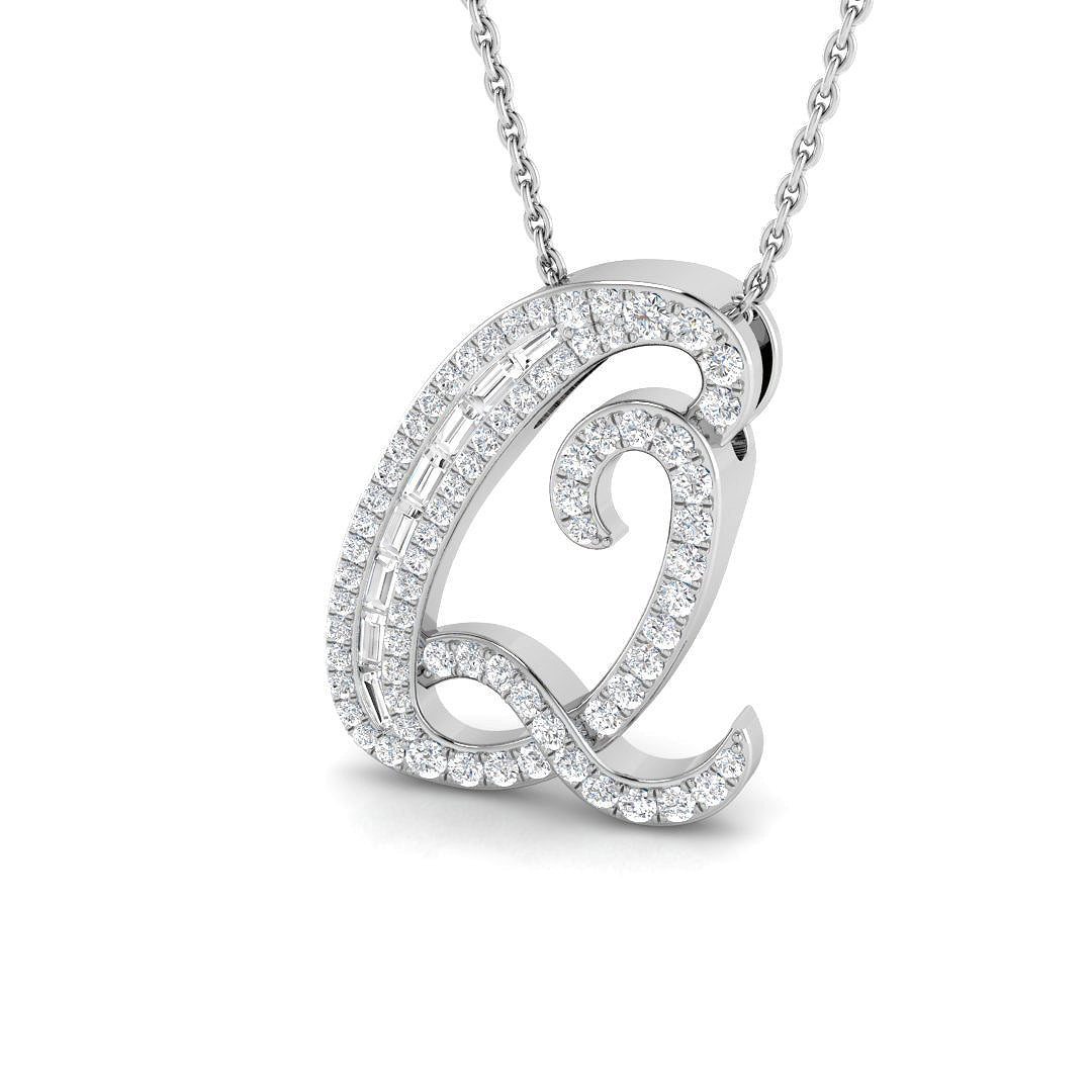 9ct White Gold 0.45ct G SI2 Diamond Pendant