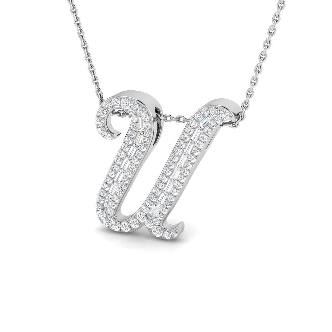 9ct White Gold 0.49ct G SI2 Diamond Pendant