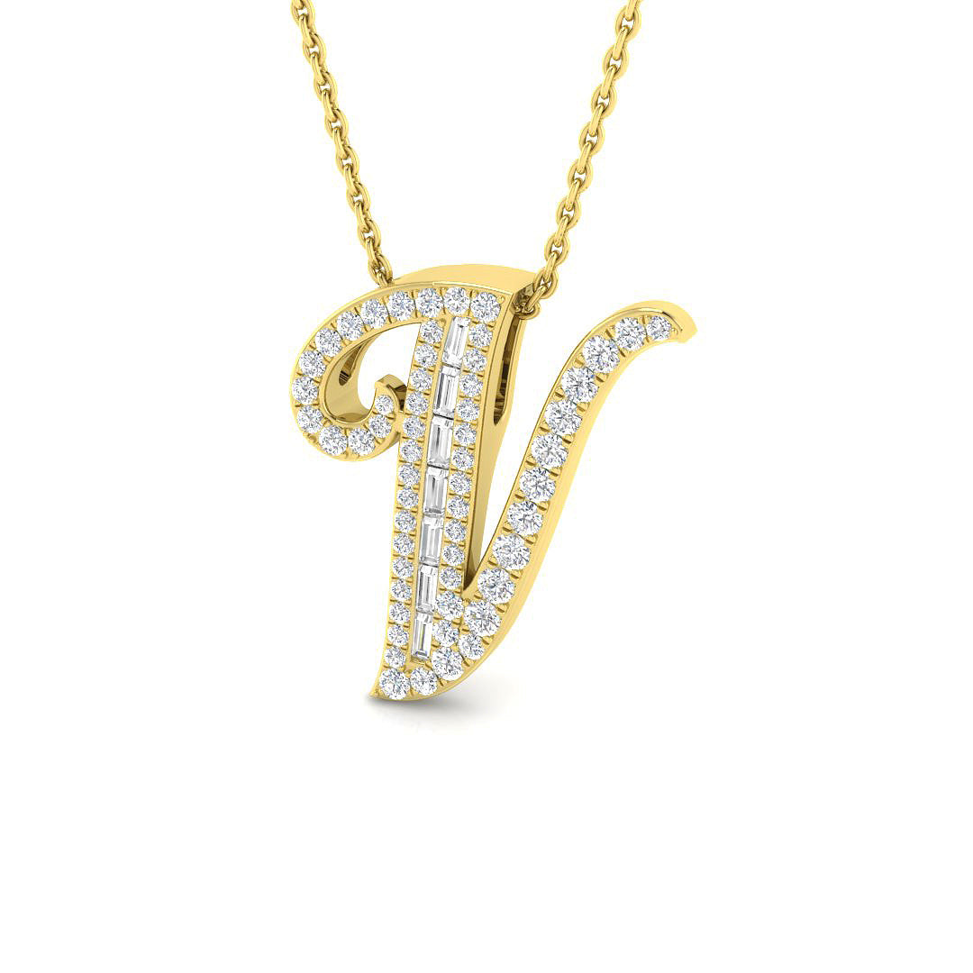 9ct Yellow Gold 0.38ct G SI2 Diamond Pendant