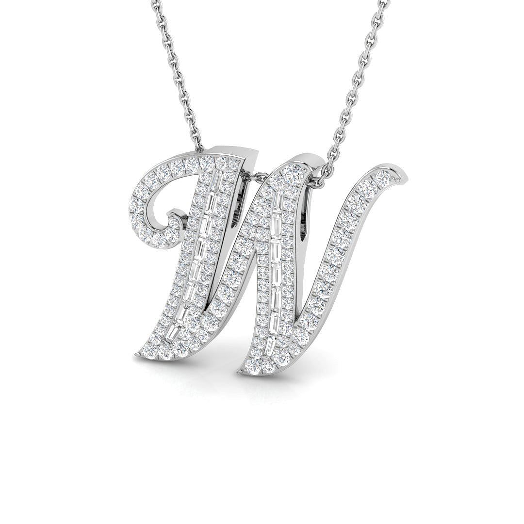 9ct White Gold 0.77ct G SI2 Diamond Pendant