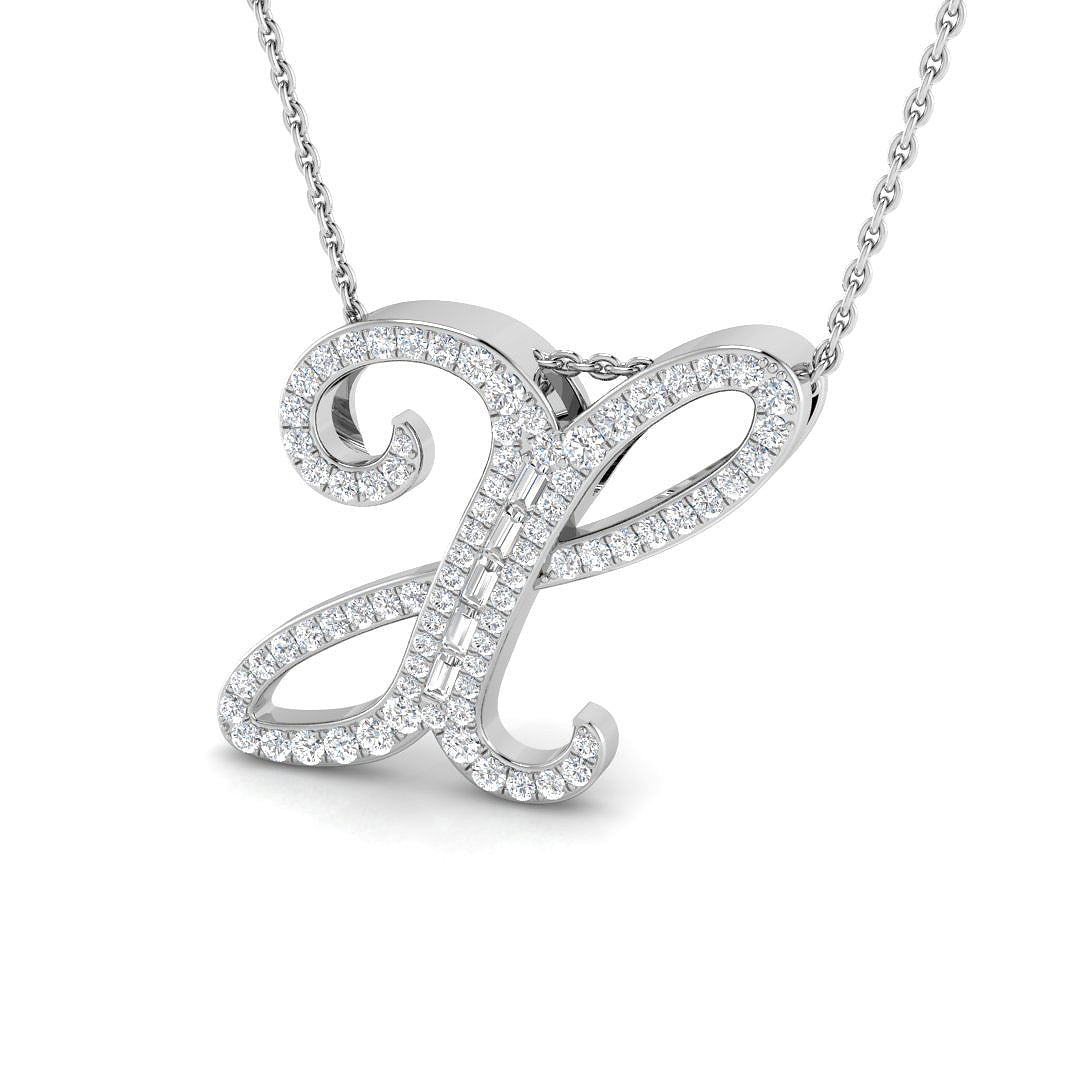 9ct White Gold 0.49ct G SI2 Diamond Pendant