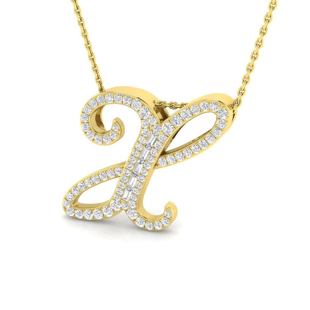 9ct Yellow Gold 0.49ct G SI2 Diamond Pendant