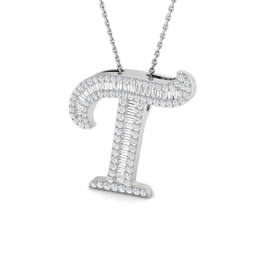 9ct White Gold 0.78ct G SI2 Diamond Pendant