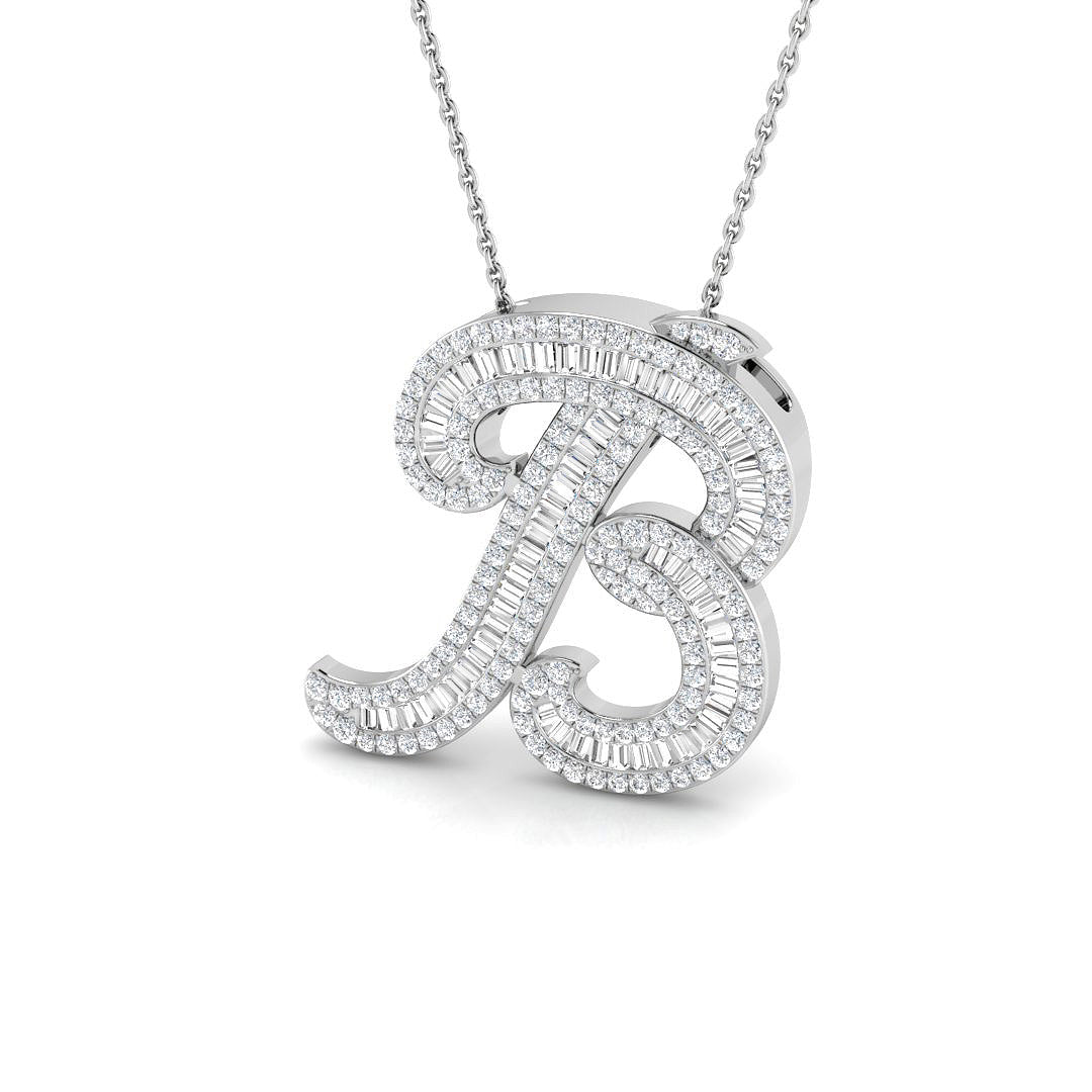 9ct White Gold 0.95ct G SI2 Diamond Pendant