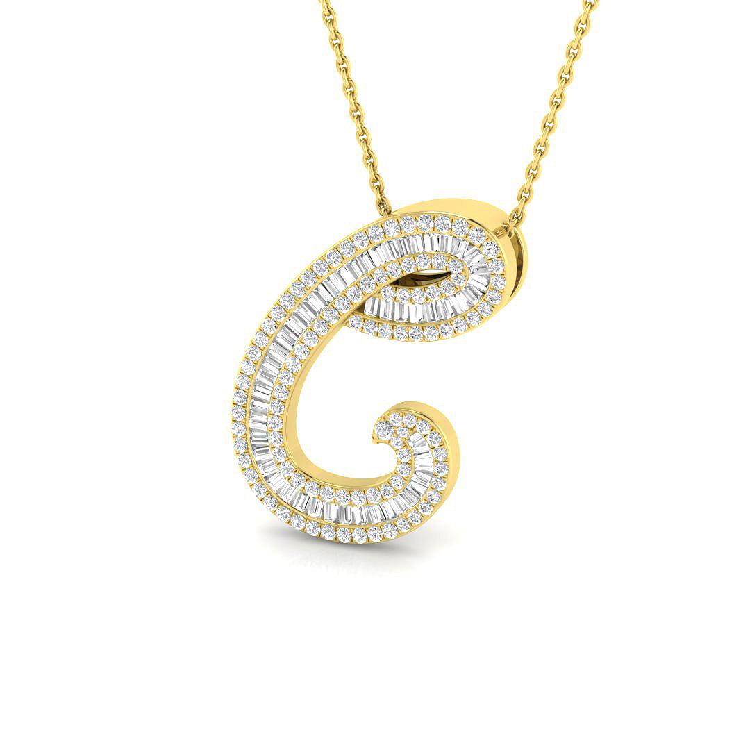 9ct Yellow Gold 0.74ct G SI2 Diamond Pendant