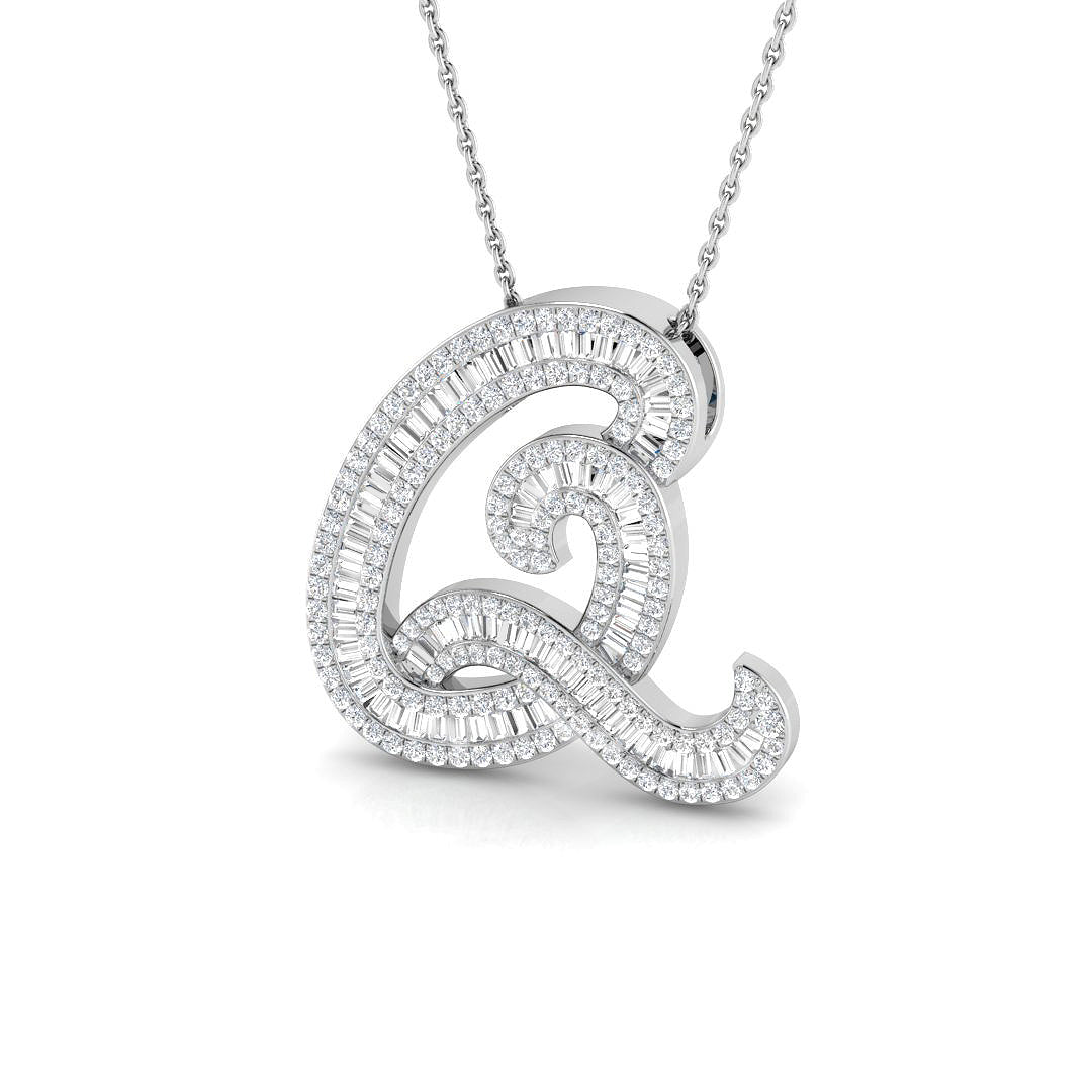 9ct White Gold 0.90ct G SI2 Diamond Pendant