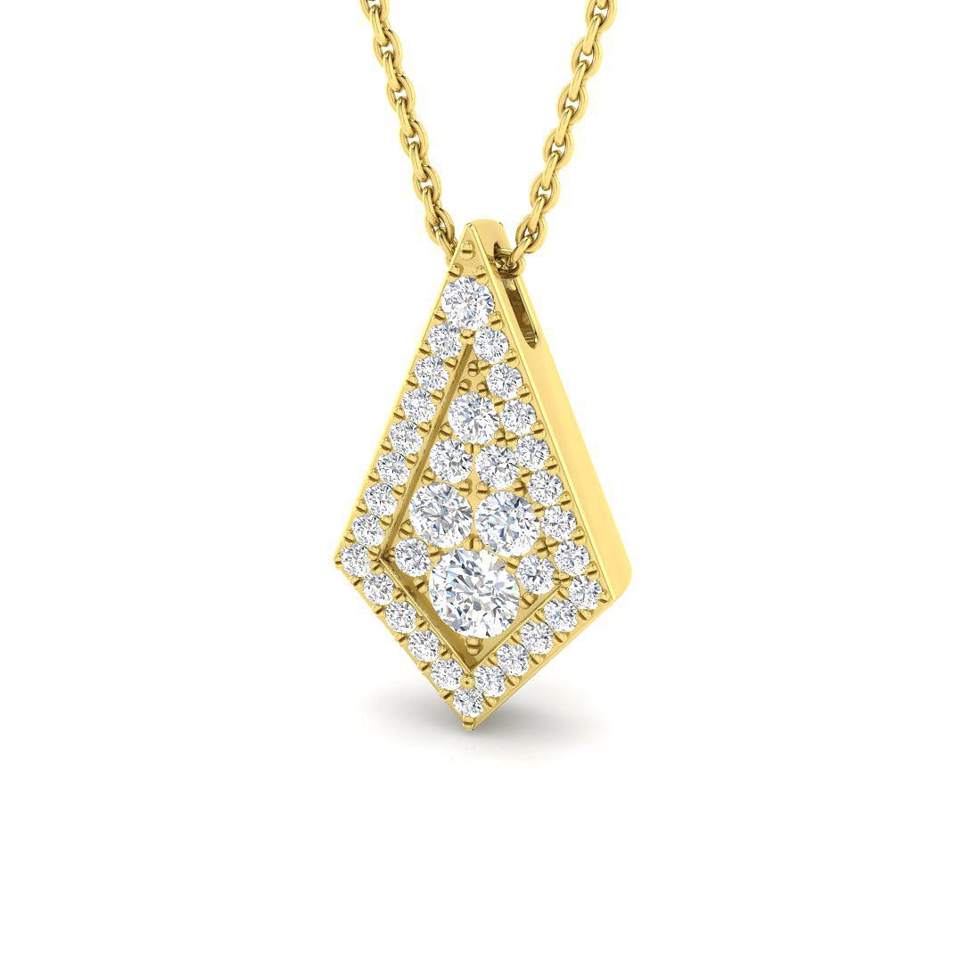 18ct Yellow Gold 0.49ct G SI2 Diamond Pendant