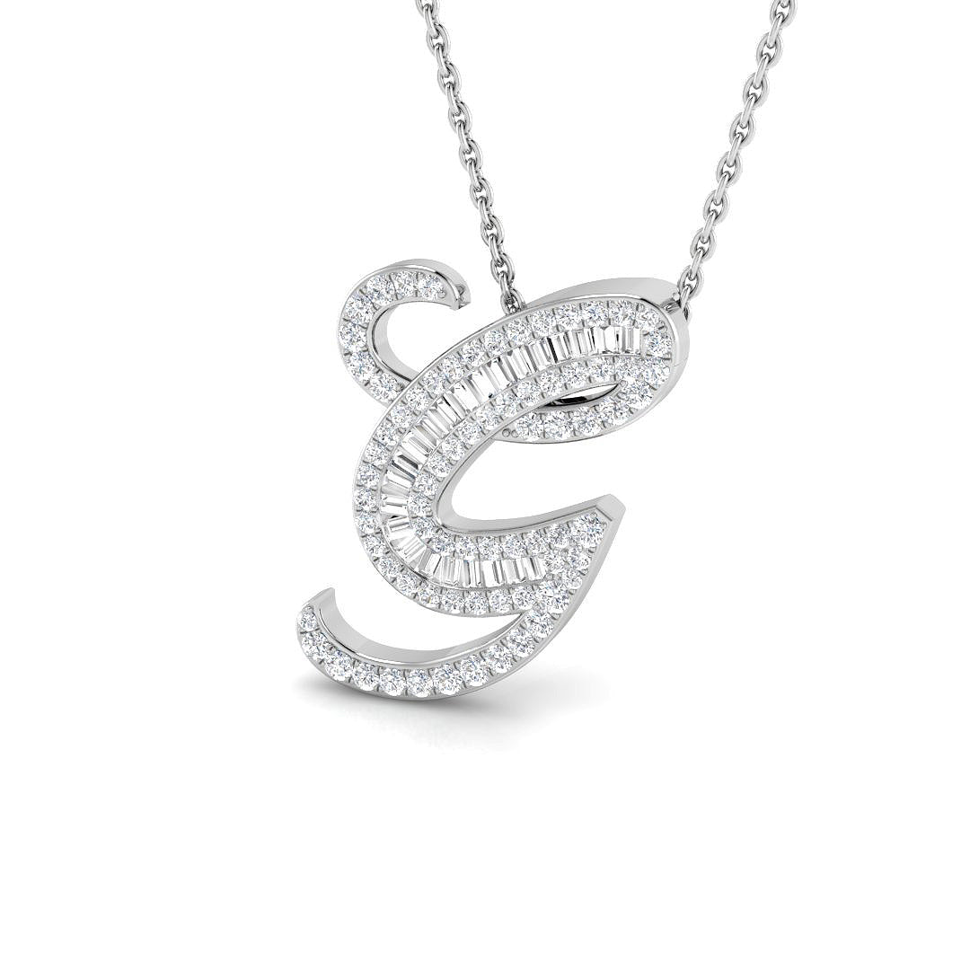 9ct White Gold 0.41ct G SI2 Diamond Pendant