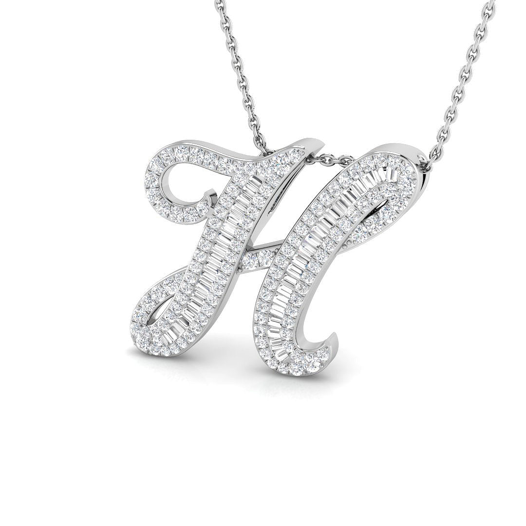 9ct White Gold 0.64ct G SI2 Diamond Pendant