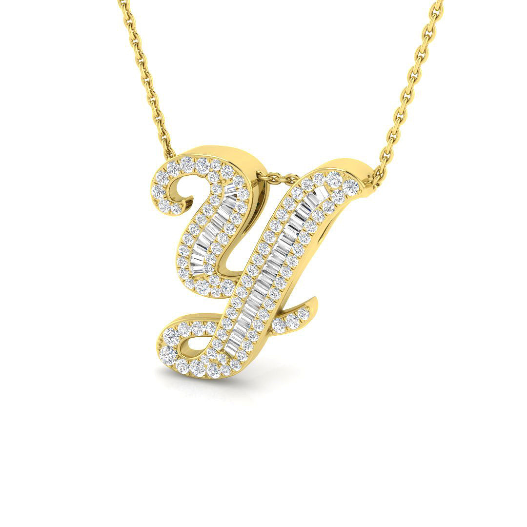 9ct Yellow Gold 0.48ct G SI2 Diamond Pendant