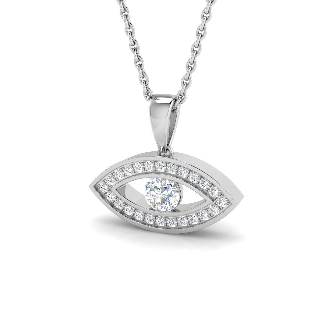 18ct White Gold 0.22ct G SI2 Diamond Pendant