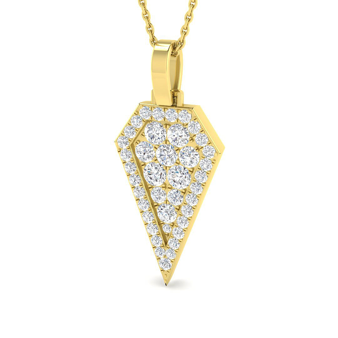 9ct Yellow Gold 0.95ct G SI2 Diamond Pendant