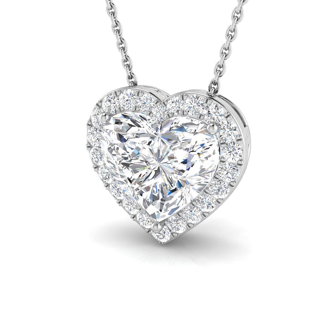 18ct White Gold 4.17ct D SI2 Diamond Pendant