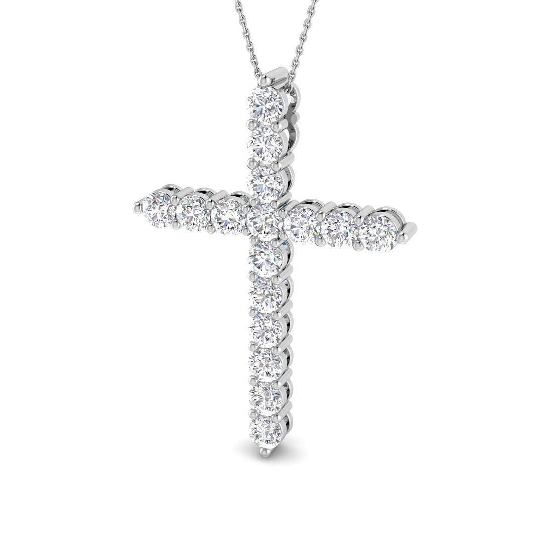 9ct White Gold 5.03ct Laboratory Grown CVD Pendant