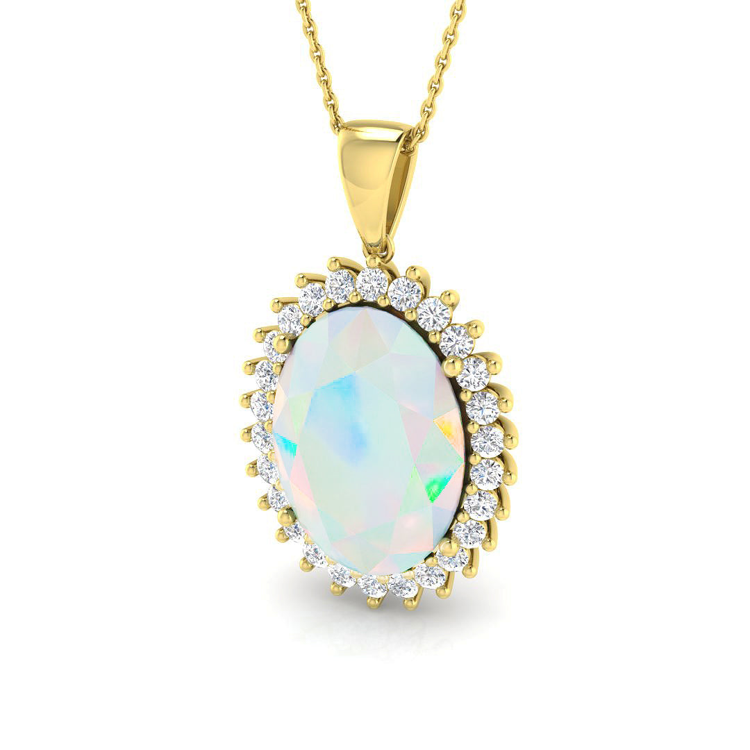 9ct Yellow Gold 8.50ct Opal Pendant