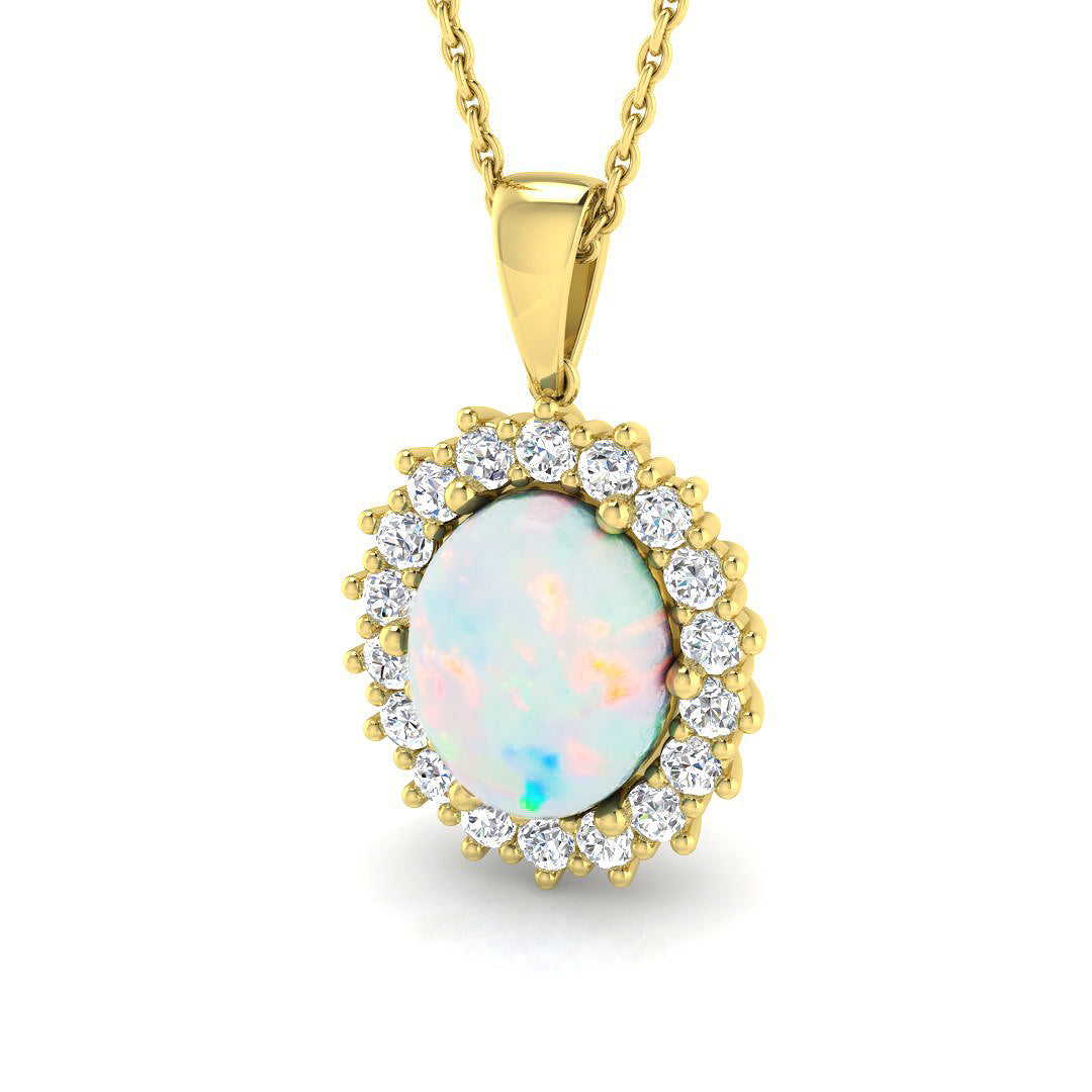 9ct Yellow Gold 2.12ct Opal Pendant