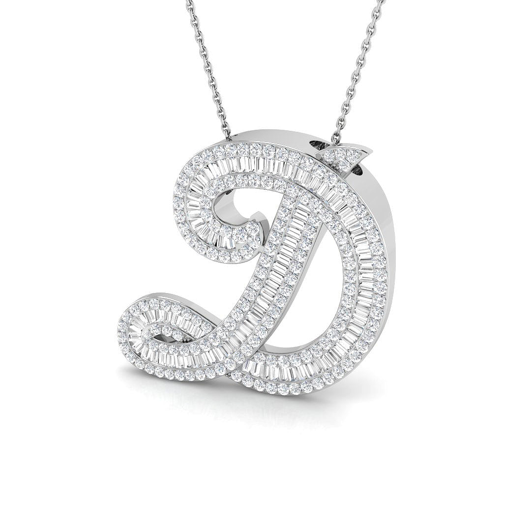 9ct White Gold 1.93ct G SI2 Diamond Pendant