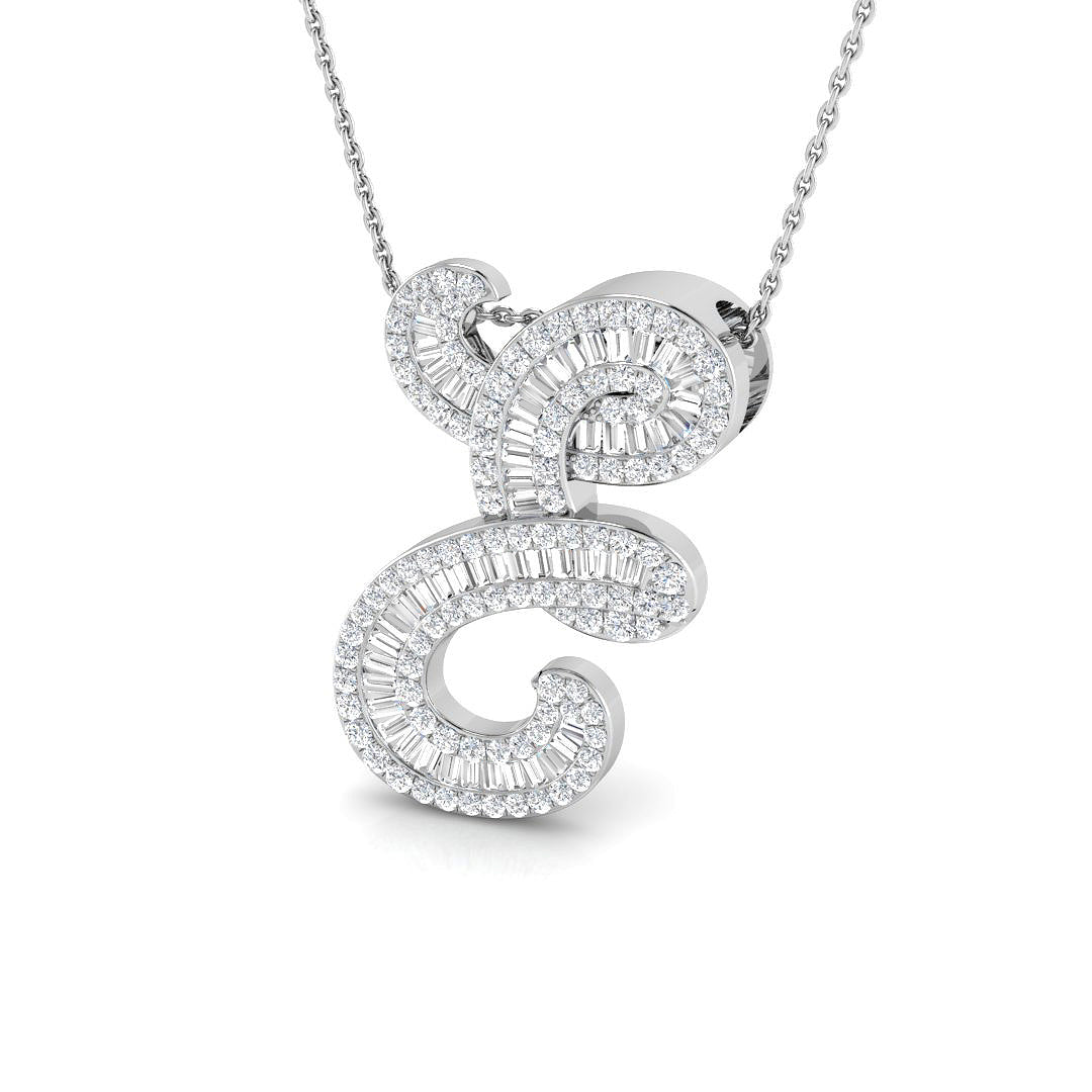 9ct White Gold 1.16ct G SI2 Diamond Pendant