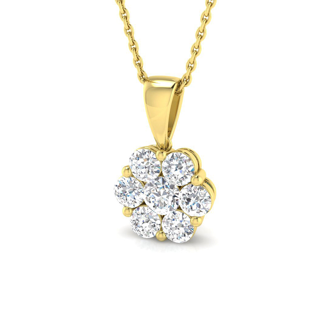 9ct Yellow Gold 1.00ct Laboratory Grown CVD Pendant