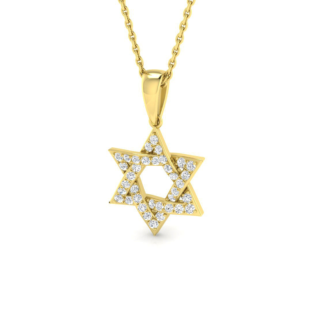 9ct Yellow Gold 0.21ct G SI2 Diamond Pendant