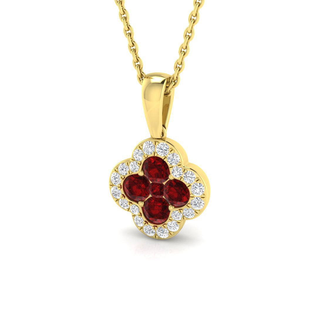 18ct Yellow Gold 0.65ct Ruby Pendant