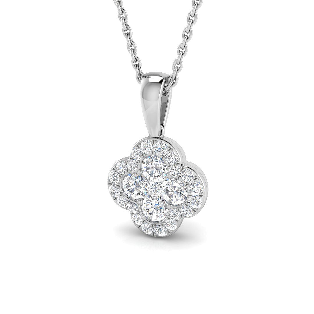 18ct White Gold 0.51ct G SI2 Diamond Pendant