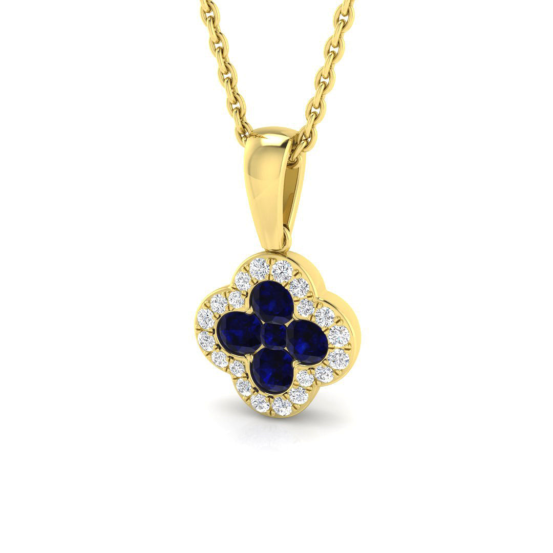 18ct Yellow Gold 0.50ct Blue Sapphire Pendant