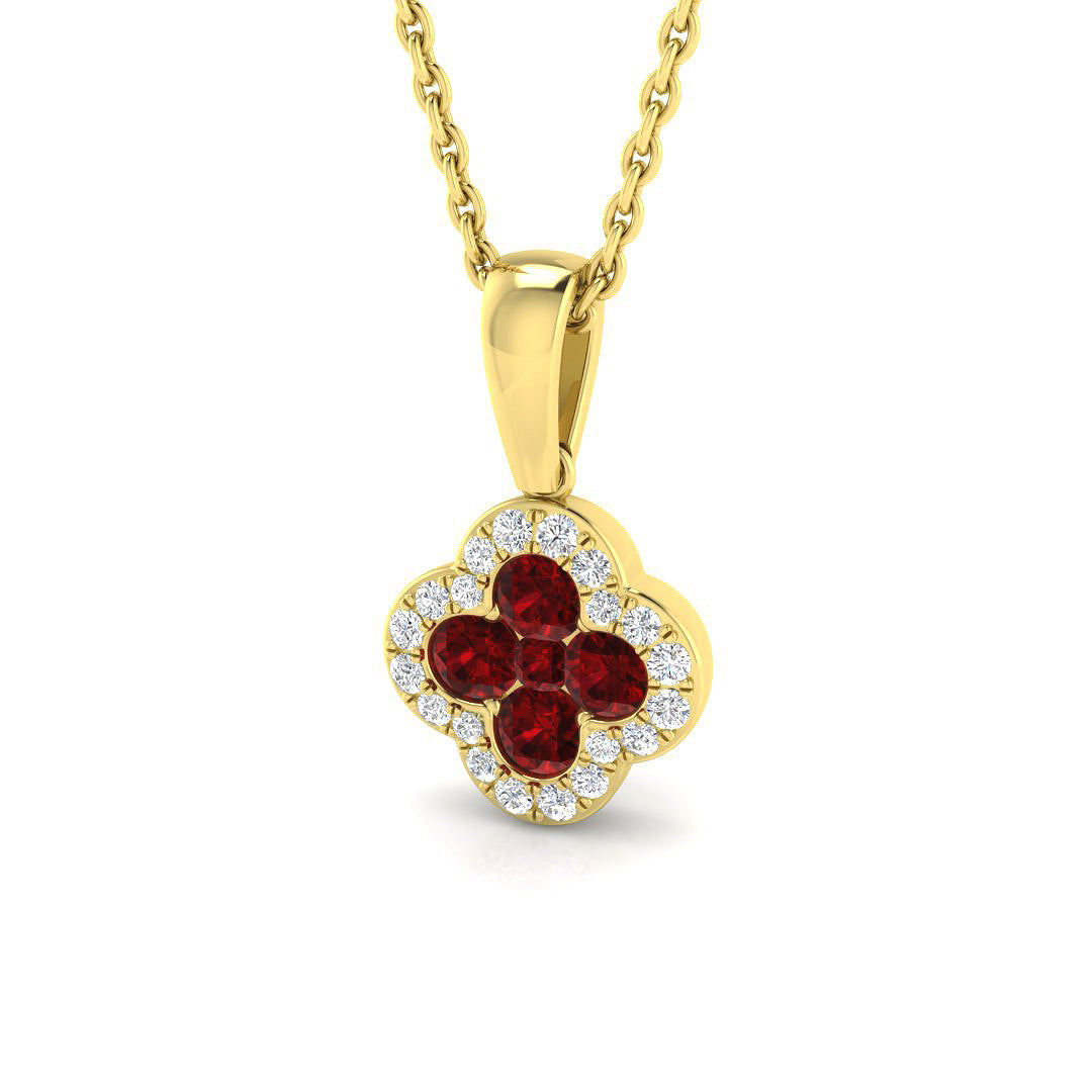 18ct Yellow Gold 0.50ct Ruby Pendant