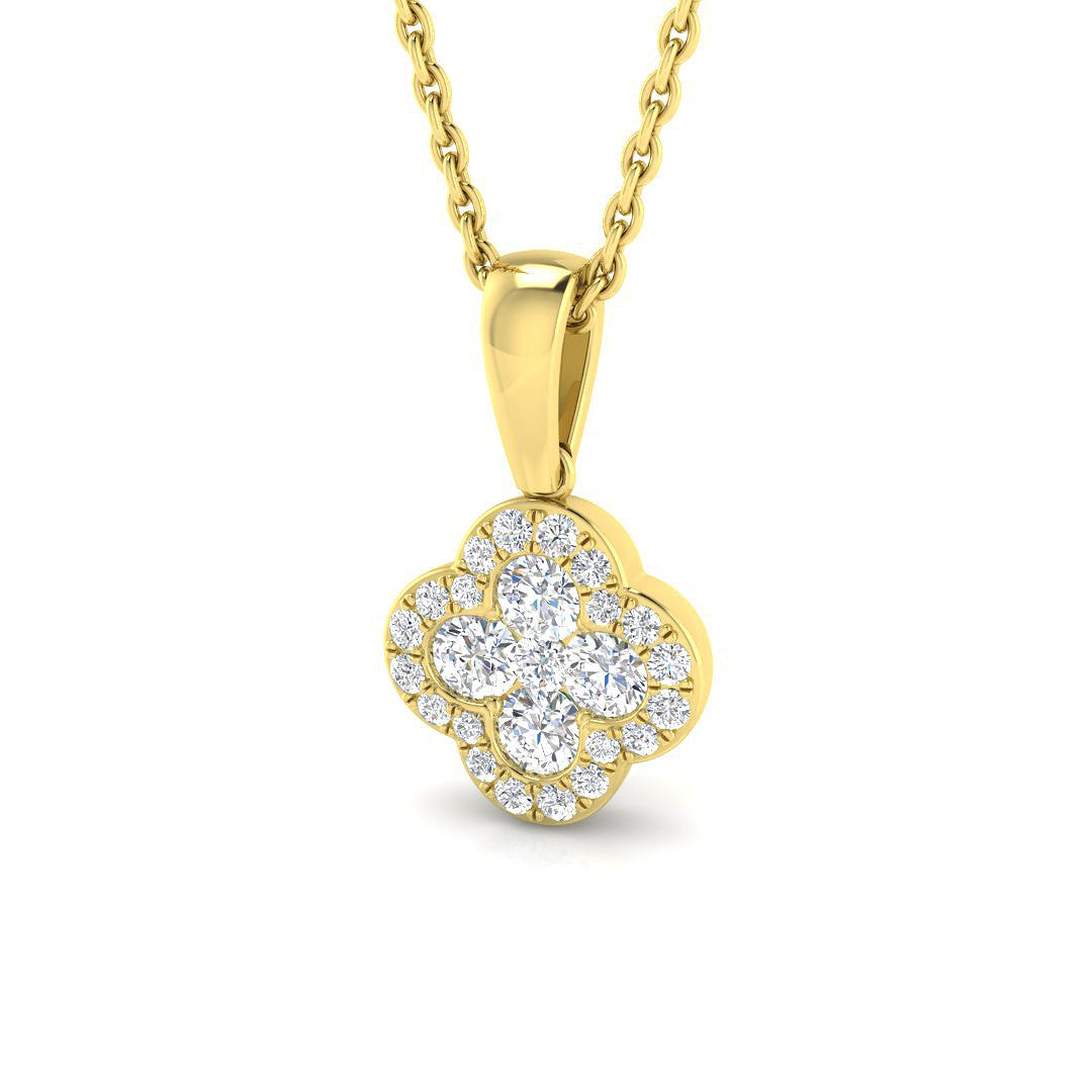 9ct Yellow Gold 0.33ct G I1 Diamond Pendant