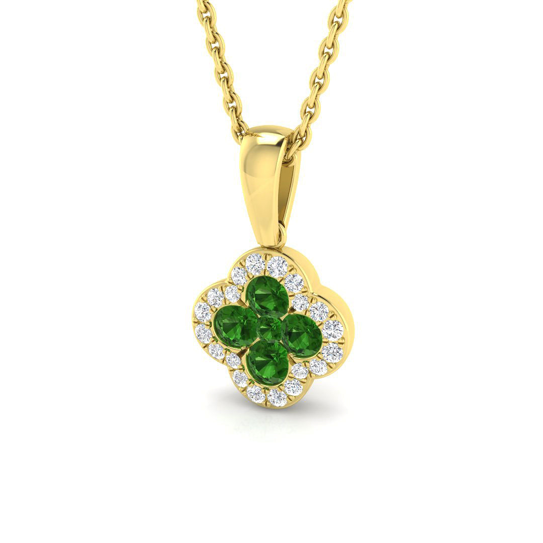 18ct Yellow Gold 0.41ct Tsavorite Pendant