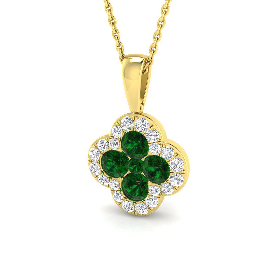 18ct Yellow Gold 1.15ct Emerald Pendant