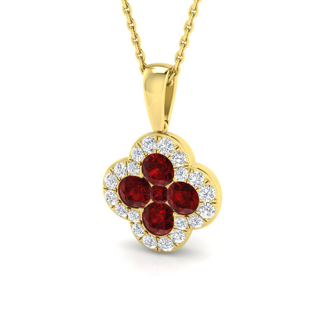 18ct Yellow Gold 1.30ct Ruby Pendant