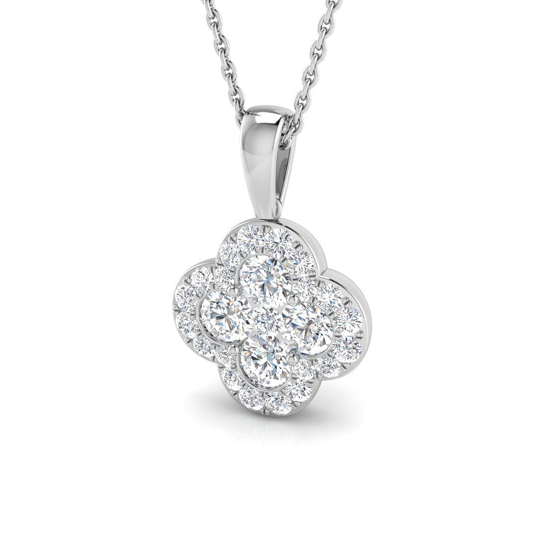 18ct White Gold 1.05ct G SI2 Diamond Pendant