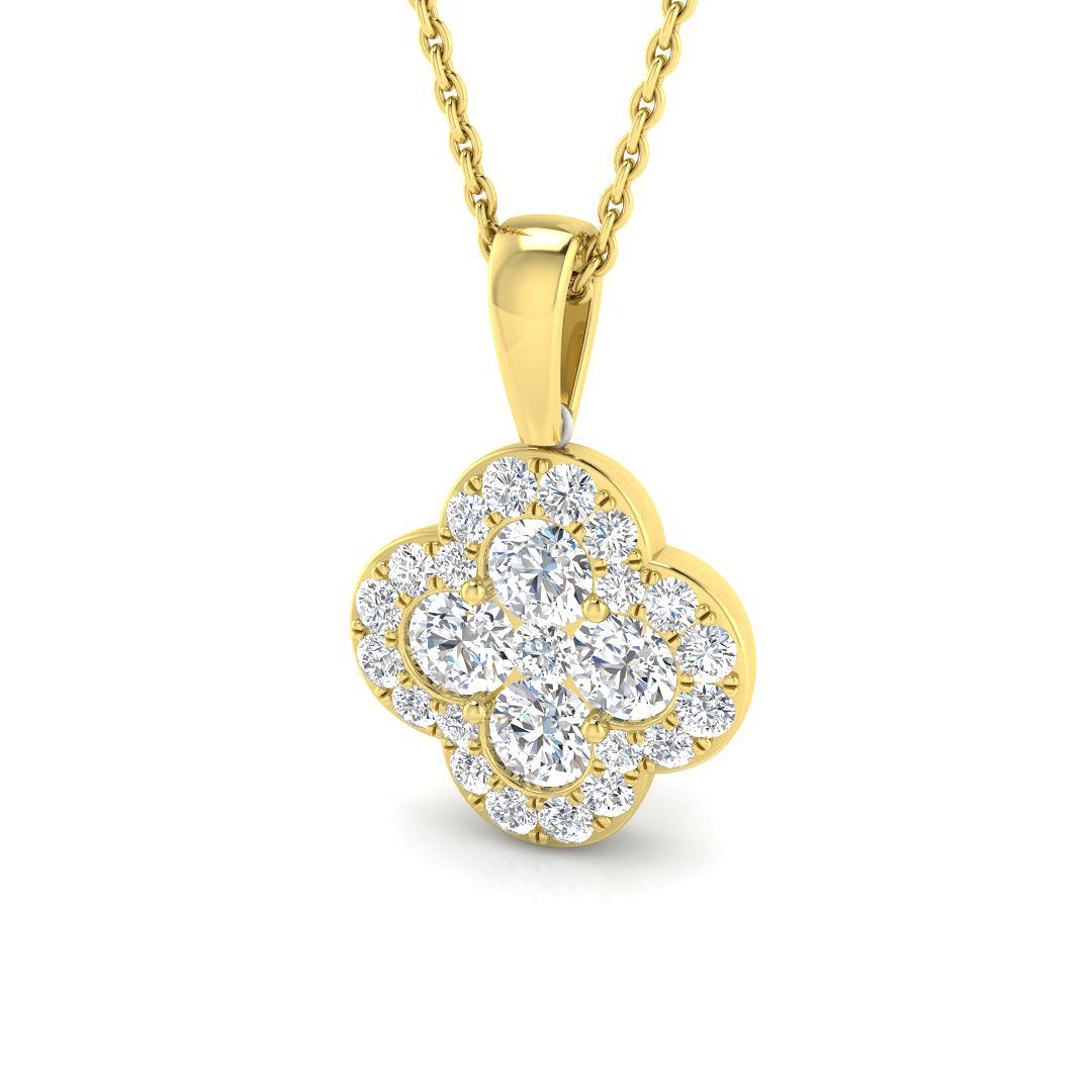 18ct Yellow Gold 1.05ct G SI2 Diamond Pendant