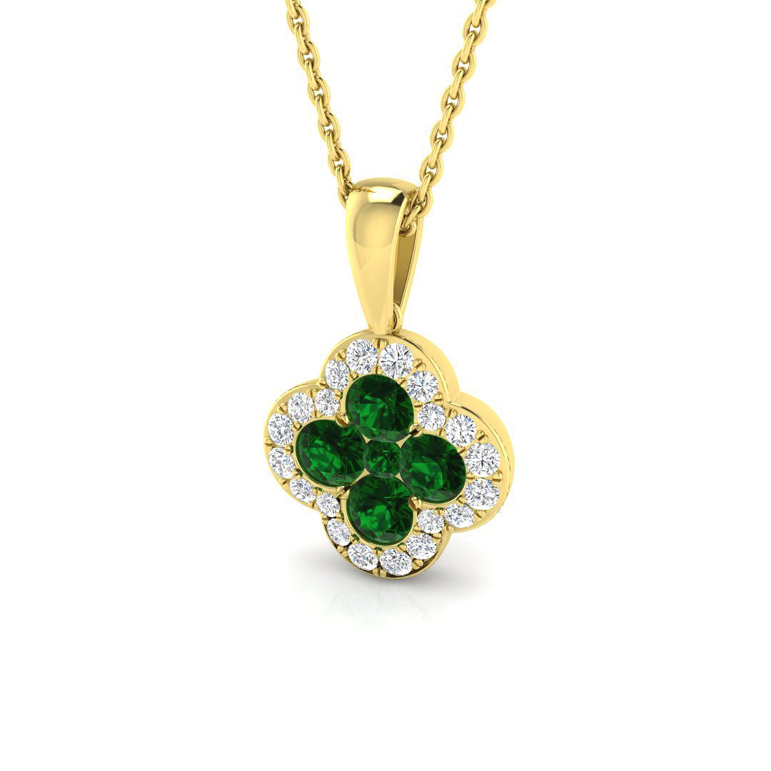 18ct Yellow Gold 0.71ct Emerald Pendant