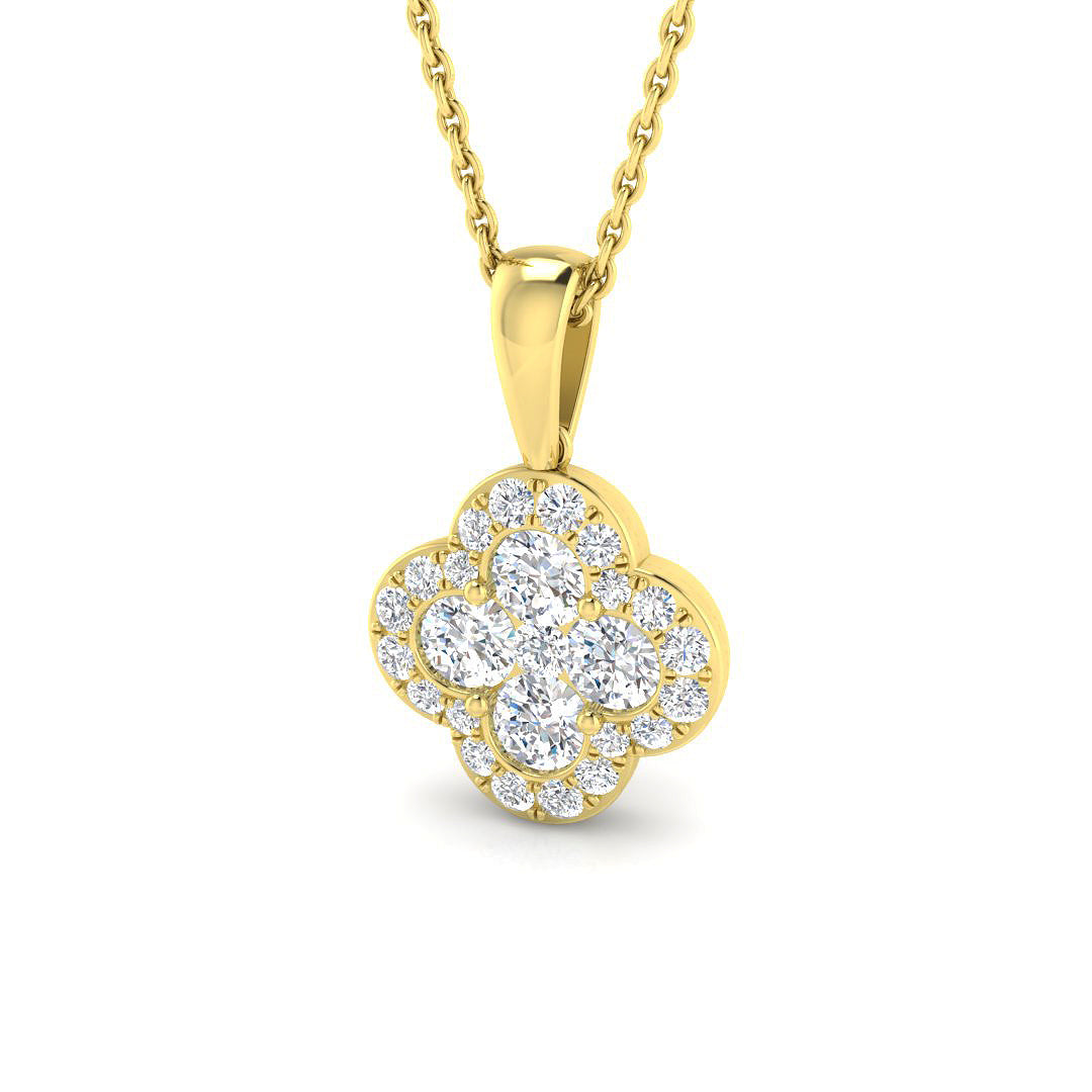 18ct Yellow Gold 0.76ct G SI2 Diamond Pendant