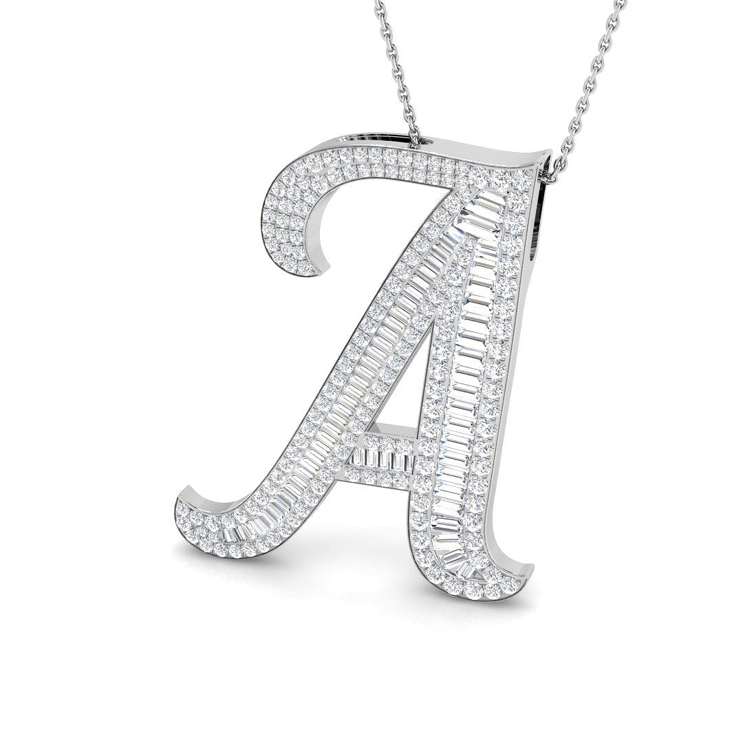 9ct White Gold 2.42ct G SI2 Diamond Pendant