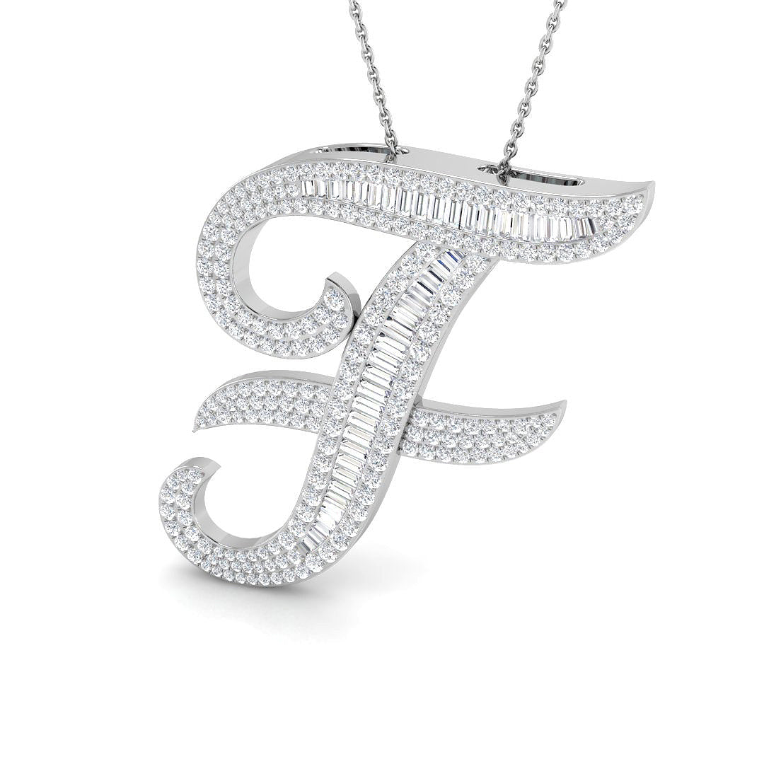 9ct White Gold 2.22ct G SI2 Diamond Pendant