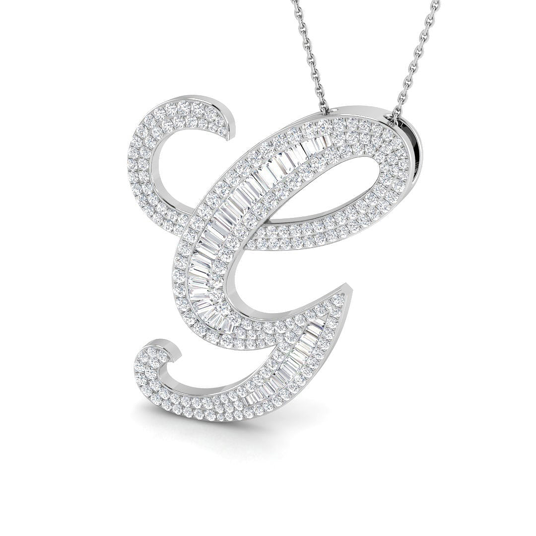 9ct White Gold 2.18ct G SI2 Diamond Pendant